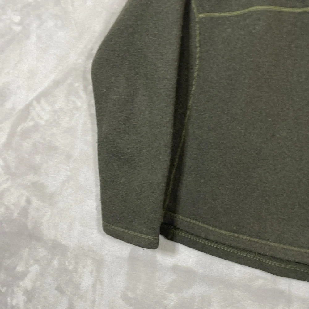 Smartwool Echo Lake Half Zip Sweater Mens M/L Wool Blend Fleece Olive Green